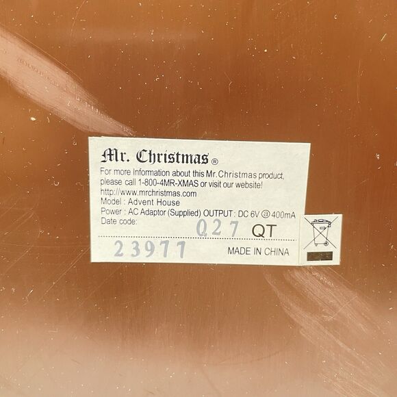 Old World Advent House Animated Lighted & Musical Christmas Holiday Working - Picture 5 of 7